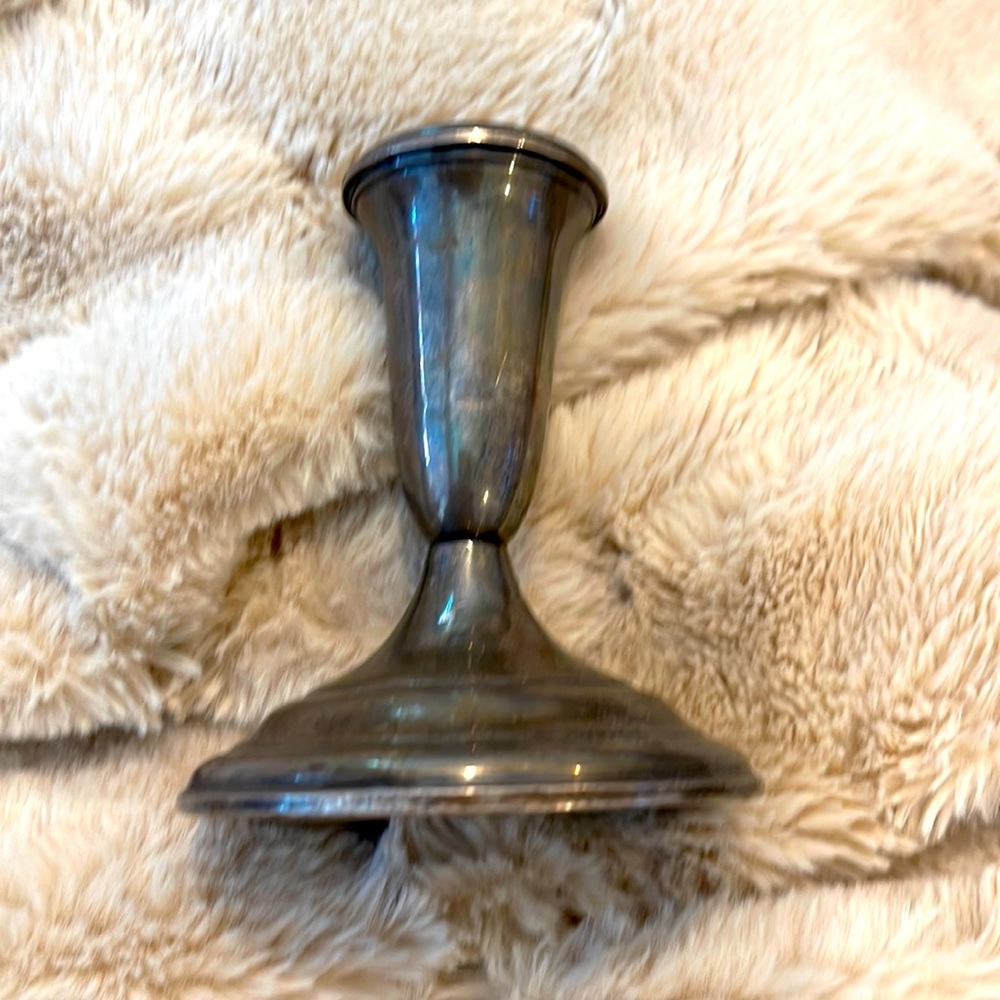 Sterling silver weighted candle stick